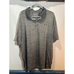 Under Armour Polo Performance Golf Shirt for Men, XXL - Gray Casual Lose Fit